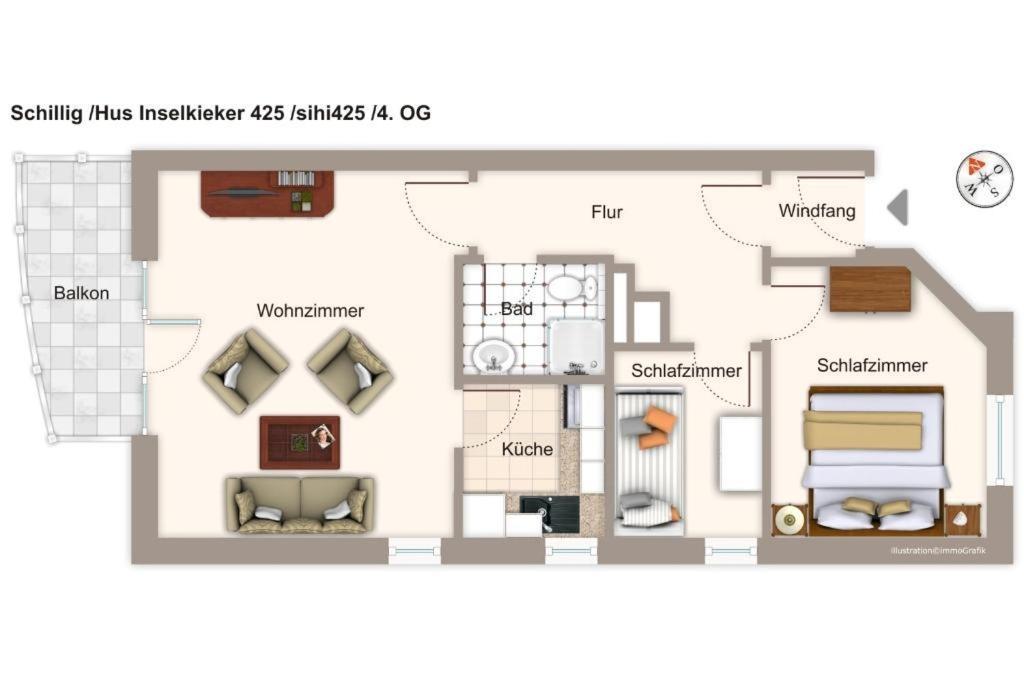 Hus Inselkieker Hus Inselkieker 425 Apartamento Schillig Exterior foto